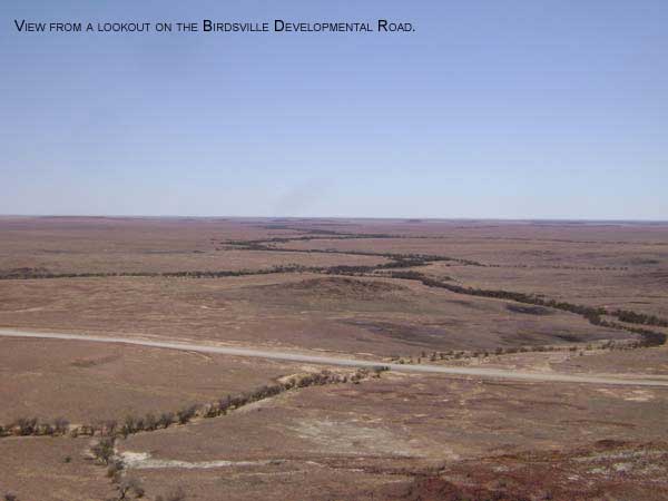 View from a lookout on the Birdsville Developmental Road.