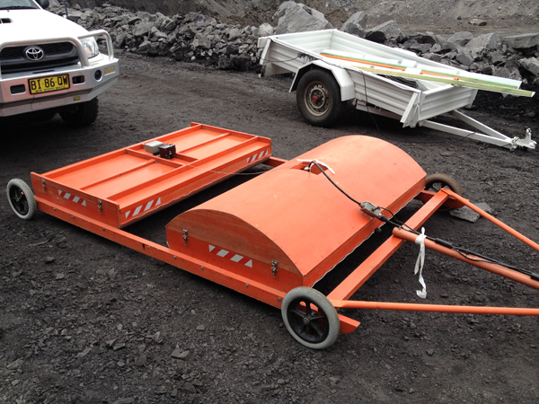 The antenna array completely set up.