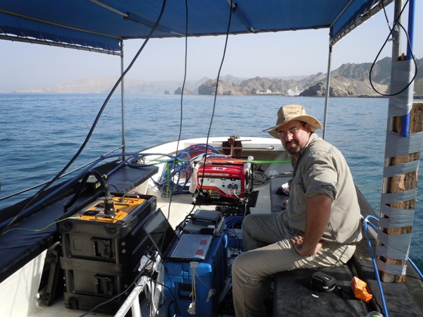 Equipment  set up on board.