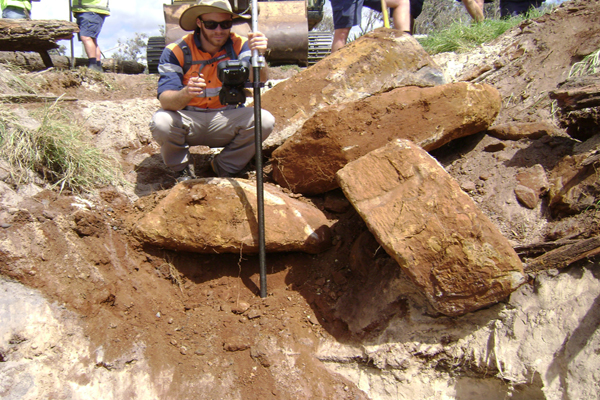 An example of a core taken onsite.